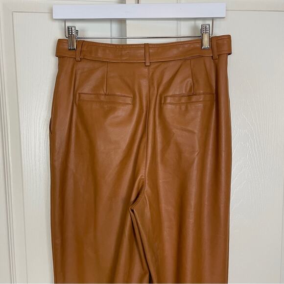 7 For All Mankind Faux Leather Pleated Trousers - Picture 5 of 10